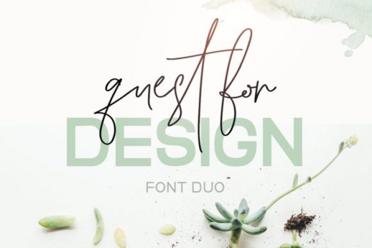 Quest for Design Family font preview