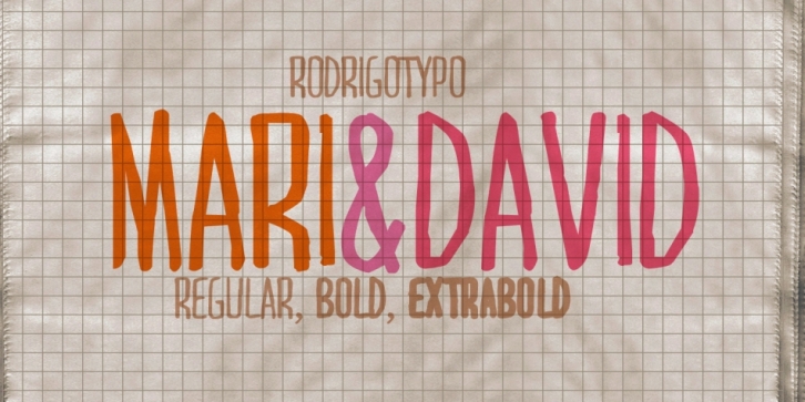 Mari & David font preview