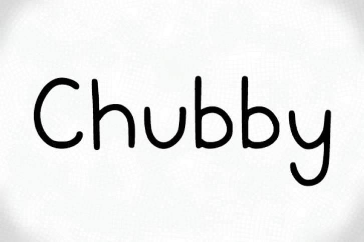 Chubby font preview