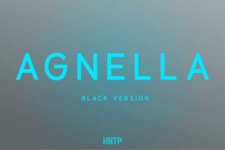 Agnella Black font preview