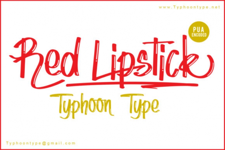 Red Lipstick font preview