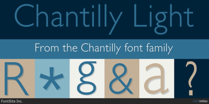 Chantilly font preview