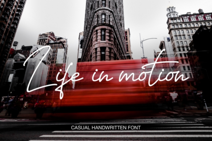 Life in Motion font preview