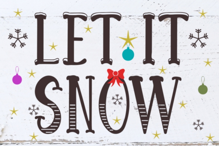 Let it Snow font preview