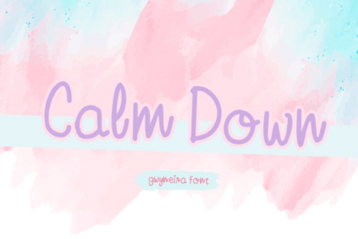 Calm Down font preview