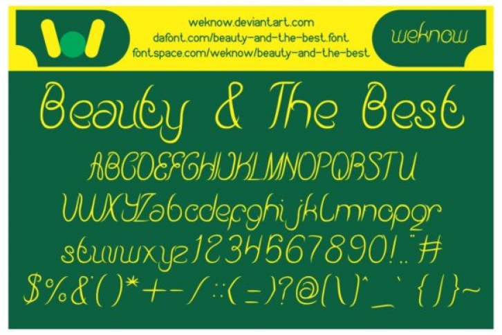 Beauty and the Best font preview