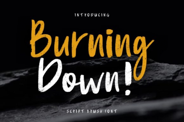 Burning Down font preview