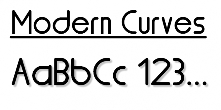 Modern Curves font preview