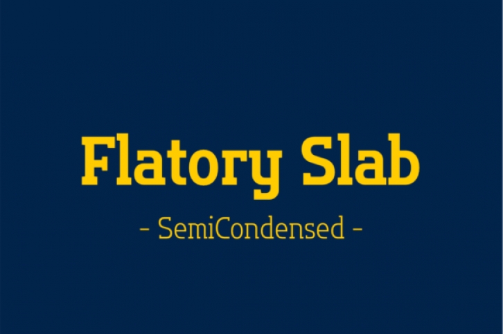 Flatory Slab SemiCondensed font preview