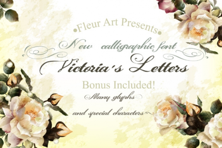 Victoria's Letters font preview