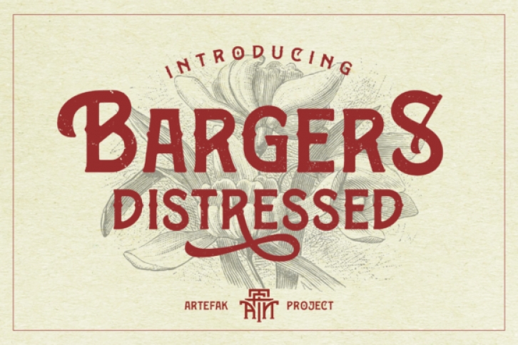 Bargers Distressed font preview