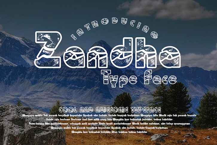 Zandha font preview