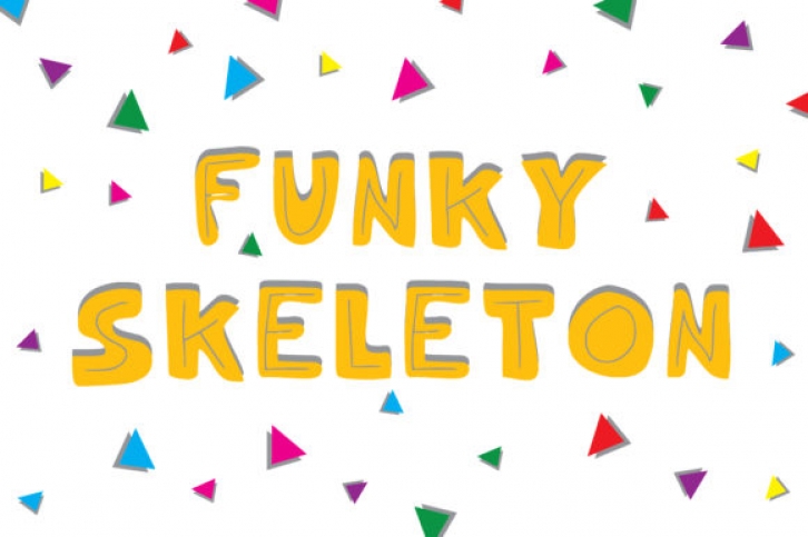 Funky Skeleton font preview