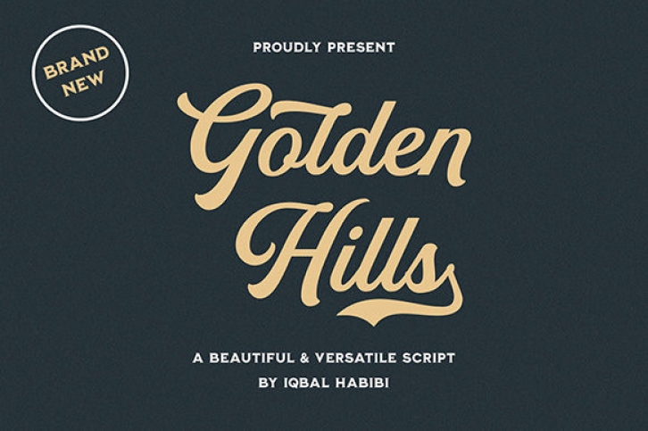 Golden Hills font preview