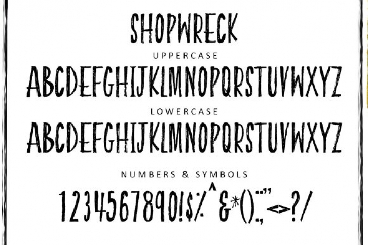 Shopwreck font preview