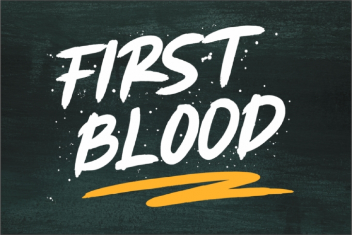 First Blood font preview