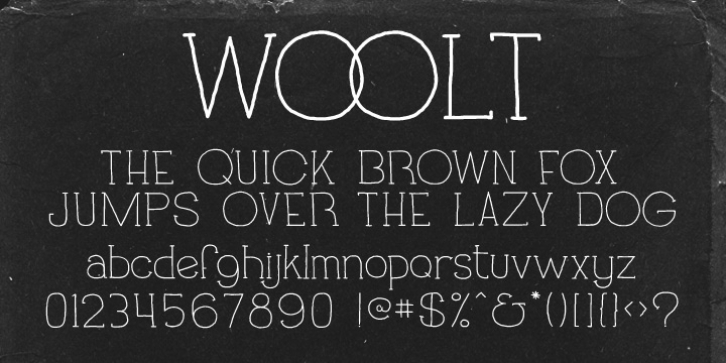 Woolt font preview