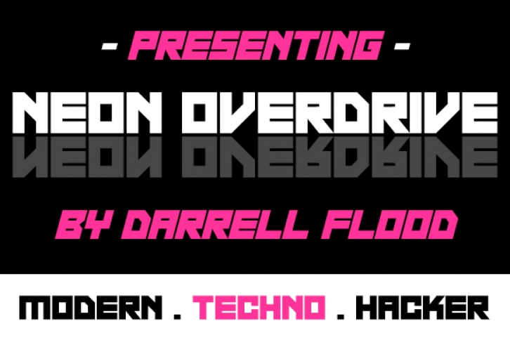 Neon Overdrive font preview