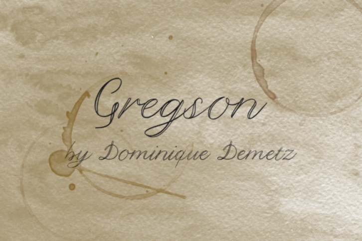 Gregson font preview