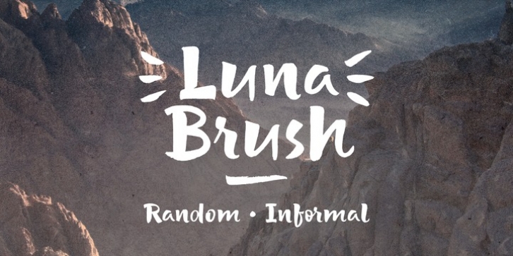 Luna Brush font preview