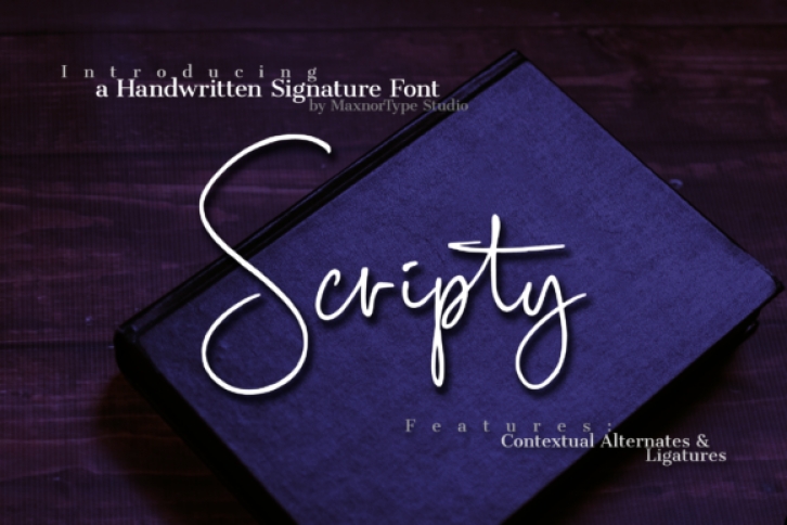 Scripty font preview