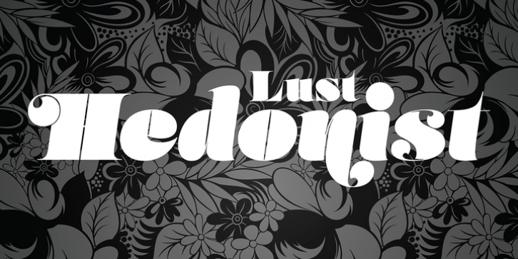 Lust Hedonist font preview