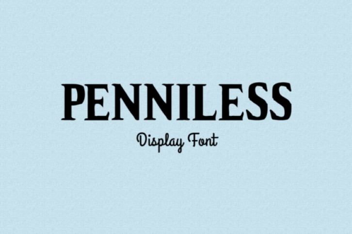 Penniless font preview