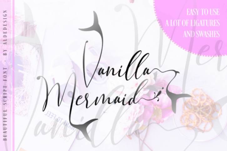 Vanilla Mermaid Script font preview