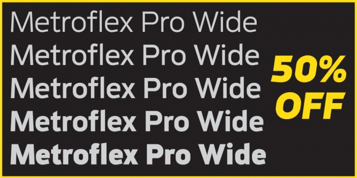 Metroplex Pro Wide font preview