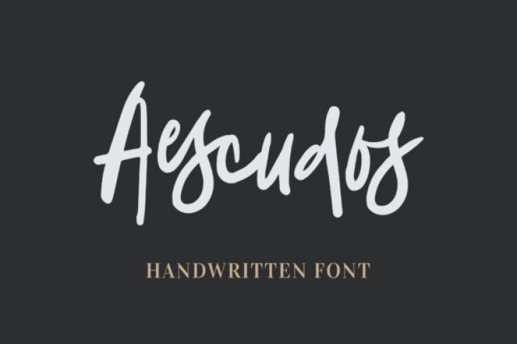Aescudos font preview