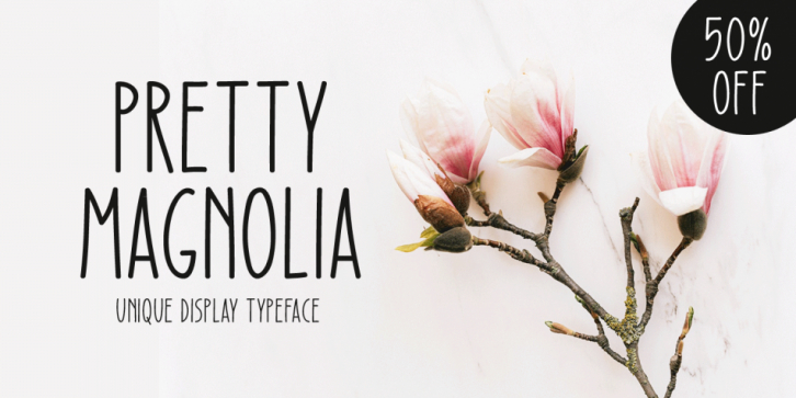 Pretty Magnolia font preview