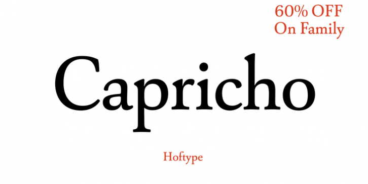 Capricho font preview