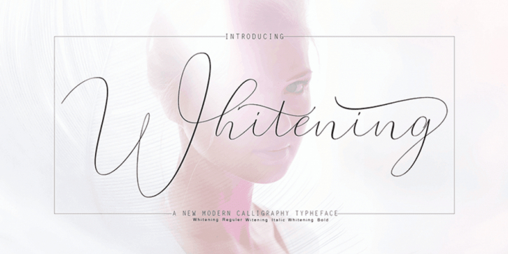 Whitening font preview