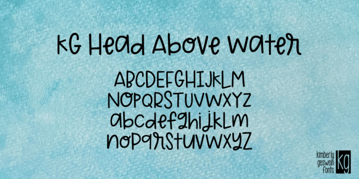 KG Head Above Water font preview