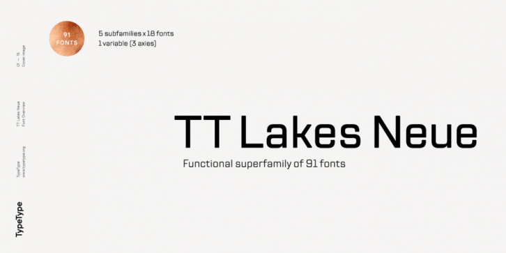 TT Lakes Neue font preview