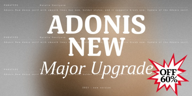 Adonis New font preview