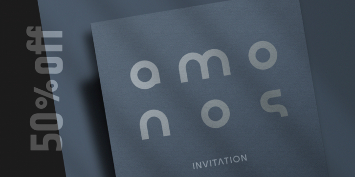 Amonos Display Font Family font preview