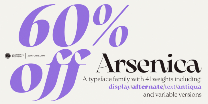 Arsenica font preview