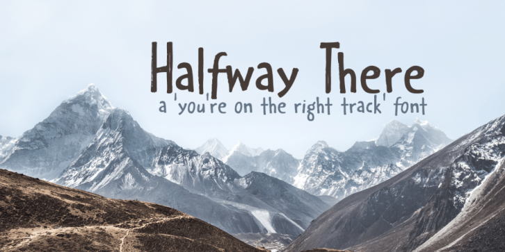 Halfway There font preview