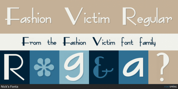Fashion Victim font preview