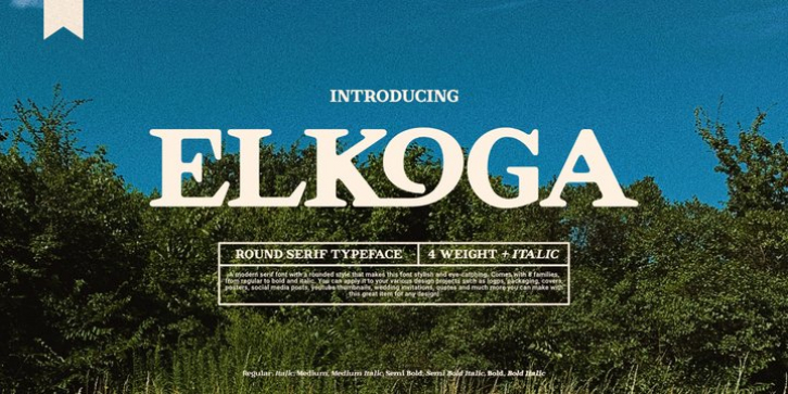 Elkoga font preview