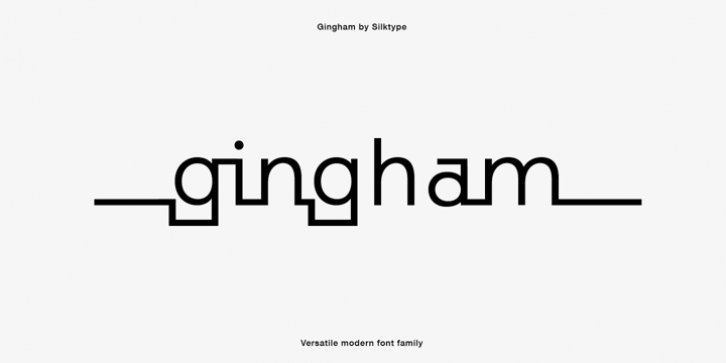 Gingham font preview