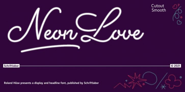 Neon Love font preview