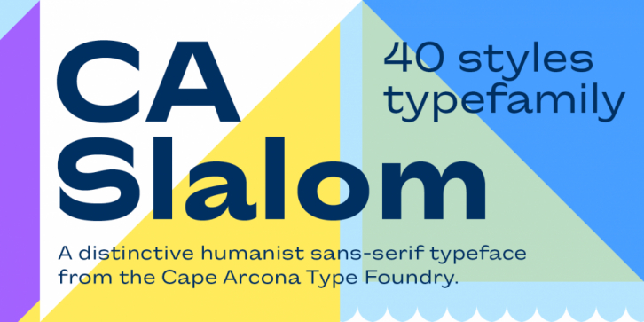 CA Slalom Compressed font preview