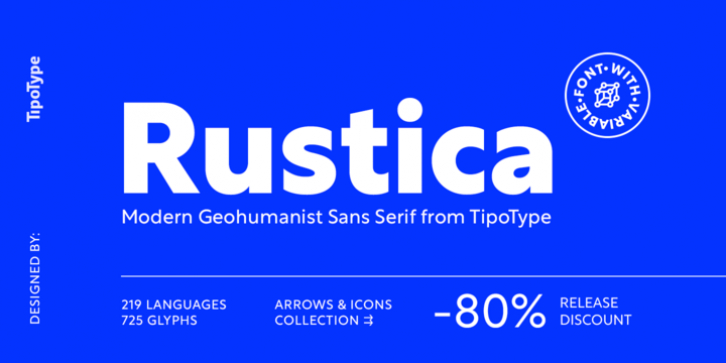 Rustica font preview