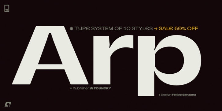 Arp font preview