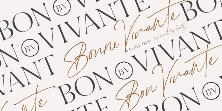 Bon Vivant Font Duo font preview