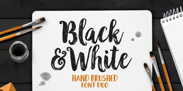 Black and White font preview