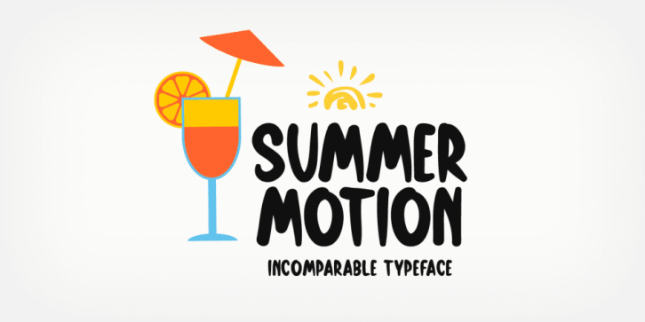 Summer Motion font preview