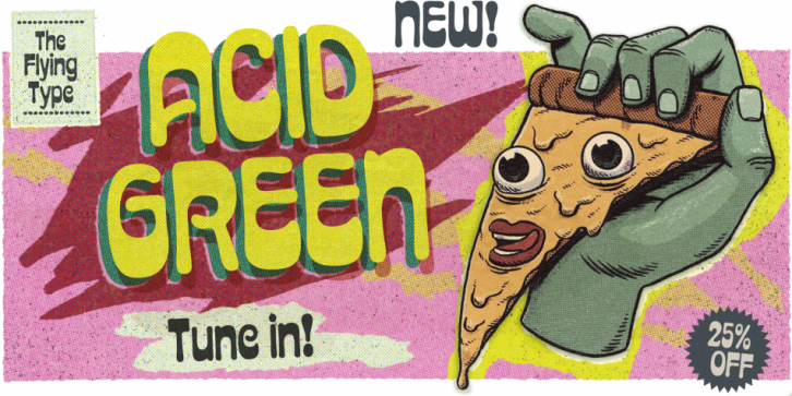 Acid Green font preview
